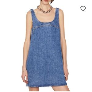 FRAME Micro Flare Denim Minidress